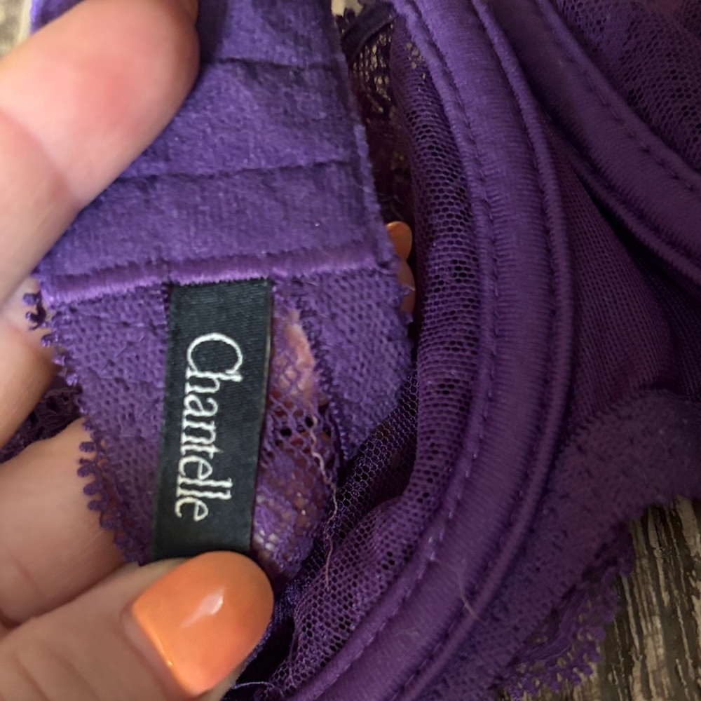 Chantelle Purple Lace Underwire Bra - Women's Intimates - Picture 3 of 3